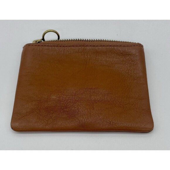 Madewell Brown Leather Pouch Clutch Coin purse Travel Small - Picture 7 of 7